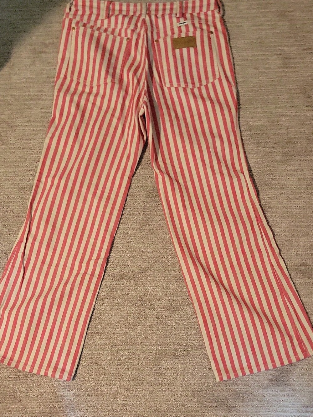 Wrangler Pink and White Vertical Stripe Jeans